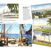 “Greetings from Fort Myers and Sanibel Island” by Schiffer Publishing, Ltd. showcases a collage of vintage postcards and photos with boats, palm trees, a waterfront, and the Edison Winter Estate’s role in local history.
