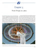 A person in a white lab coat adjusts a large Antonov's Heavy Transports model inside a wind tunnel, with a circular orange and blue device behind. Text above reads “Chapter 3: From Props to Jets.”.