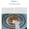 A person in a white lab coat adjusts a large Antonov's Heavy Transports model inside a wind tunnel, with a circular orange and blue device behind. Text above reads “Chapter 3: From Props to Jets.”.