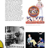 A page from the "Leather Care Compendium" by Schiffer Publishing, Ltd. shows vintage Kiwi boot polish ads, shoe polish history, illustrations of people using saddle soap for leather care, and a woman holding a shoe.