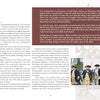 A two-page spread in "Bucks County, Pennsylvania" by Schiffer Publishing, Ltd. describes Washington’s historic Delaware crossing, featuring a photo of Revolutionary War re-enactors in period uniforms, including one labeled General Washington.