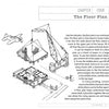 A black-and-white page from "The Future Architect’s Handbook" by Schiffer Publishing, Ltd. shows a crane placing a paper floor plan over a 3D house, introducing architectural drawing for kids, with an airplane sketch in the corner.