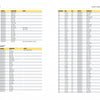 A two-page catalog spread lists motorcycles by sequence, year, model, registration, and notes, with yellow-highlighted headings and rows—evoking the style of "Rockets and Missiles of Vandenberg AFB" by Schiffer Publishing, Ltd.