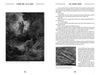Two pages from "Aliens, God, and the Bible" by Schiffer Publishing, Ltd. show text and black-and-white illustrations: one depicts a man and woman fleeing an angel in a biblical scene, the other features an image of fossilized teeth.