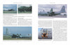 Two pages from "Lockheed C-130 and Its Variants" by Schiffer Publishing, Ltd. display detailed photos and captions about C-130 aircraft, covering different models, their history, and Cold War service on runways and in flight.