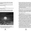 Two pages from Schiffer Publishing, Ltd.'s "UFOs Over America" feature a black-and-white photo of a rocky shore and cloudy sky, with captions about UFO sightings and alien abductions. A photo credit appears below the image.
