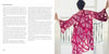 A person with short dark hair, seen from behind in a flowing pink and red garment, stands by an open window. On the left is a page titled "Introduction" from "Artisan Felting" by Schiffer Publishing, Ltd.