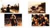 Tape Art by Schiffer Publishing, Ltd. features a collage of four sepia-tone artworks: a man in a hat over a city, palm trees with art deco cars, a jockey on a horse, and clustered photographers.