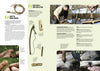 The Global Outdoor Survival Guide by Schiffer Publishing, Ltd. features step-by-step photos on making cords, tying fibers, assembling a bow drill, and starting a fire—essential wilderness skills for outdoor survival.