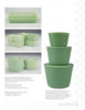 A vintage kitchenware catalog page shows Schiffer Publishing, Ltd.’s Jadite line: pastel green cheese dish, square dishes, round canisters, and stacked fridge jars. Ideal for collectors seeking a Jadite identification and price guide.
