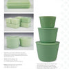 A vintage kitchenware catalog page shows Schiffer Publishing, Ltd.’s Jadite line: pastel green cheese dish, square dishes, round canisters, and stacked fridge jars. Ideal for collectors seeking a Jadite identification and price guide.