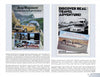 Two vintage ads: one with a Jeep Wagoneer in the mountains, the other with Airstream adventure in the Four Corners—ideal for fans of Airstream history. Featured in "Airstream Memories" by Schiffer Publishing, Ltd.
