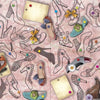 A playful scene from "Shoes, Little Shoes, Big Shoes" by Schiffer Publishing, Ltd., with colorful women's shoes, dotted lines, sticky notes, and a cartoon detective—resembling a lively children's activity or personalized book.