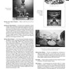 A black and white catalog page from Schiffer Publishing, Ltd.'s "The Encyclopedia of Glass" displays ornate vases, bowls, and dishes, with detailed text and captions on each antique glassware item’s origin and design for collectors.