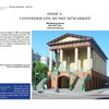 A yellow and tan historic building with columns and arches marks the Confederate Museum/Market in Charleston, SC, featured in Schiffer Publishing, Ltd.’s Civil War Tour of Charleston. A small map and text box appear at the bottom left.