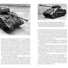Sherman Tank, Vol. 5 by Schiffer Publishing, Ltd. presents a two-page spread with black-and-white M4A4 Sherman photos from multiple angles and text on WWII tank derivatives and their specs in military vehicle history.