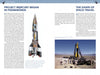 A diagram of a V-2 rocket and a black-and-white photo of engineers preparing a rocket for launch in the desert, accompanied by text about Project Mercury—featured in Project Mercury by Schiffer Publishing, Ltd.—and early manned spaceflight.