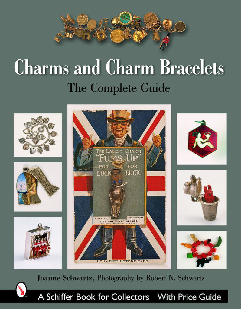 Charms and Charm Bracelets by Schiffer Publishing features vintage charms and a lucky charm postcard—ideal for jewelry collectors.