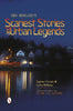 Book cover for New England's Scariest Stories and Urban Legends by Schiffer Publishing—haunted hillside houses at night with water reflections. Explore eerie legends from New England’s past, written by Summer Paradis & Cathy McManus, art by Wayne Bud Ridsdel.