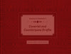 A textured red book cover features the title "Frances L. Goodrich’s Coverlet and Counterpane Drafts" from Schiffer Publishing, highlighting Appalachian weaving drafts. Barbara Miller and Deb Schillo are listed at the bottom.