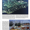 Aerial view from "Middletown" by Schiffer Publishing, Ltd.: a golf course with trees, ponds, Monmouth County NJ homes; below, firefighters and trucks assemble in a parking lot for a daytime drill.