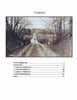 The table of contents page for "Middletown" by Schiffer Publishing, Ltd. displays a vintage black-and-white photo of two people on a tree-lined dirt road in rural Monmouth County, NJ, with chapter titles and page numbers highlighting its history and architecture.
