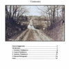 The table of contents page for "Middletown" by Schiffer Publishing, Ltd. displays a vintage black-and-white photo of two people on a tree-lined dirt road in rural Monmouth County, NJ, with chapter titles and page numbers highlighting its history and architecture.