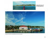A red buoy floats by the shore as a white Coast Guard Station with a red roof stands by the dock—an iconic coastal view featured in *Harbors of Cape Cod & the Islands* from Schiffer Publishing, Ltd.