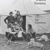 Black-and-white photo of five people in 19th-century attire and a dog outside a canvas tent at Fort Abraham Lincoln. © Schiffer Publishing, Ltd. Product: Fort Abraham Lincoln.