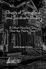 Book cover features a black-and-white outlined Victorian house. Title: Ghosts of Springfield and Southern Illinois. Published by Schiffer Publishing, Ltd., it explores Illinois ghost stories and haunted sites like Alton.