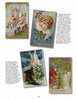 Explore vintage Christmas postcard images with angels, children, holly, and Santa on the "Holidays and Other Weird Events" page from Schiffer Publishing, Ltd., featuring insights on the history and symbolism of angels in holiday traditions.