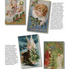 Explore vintage Christmas postcard images with angels, children, holly, and Santa on the "Holidays and Other Weird Events" page from Schiffer Publishing, Ltd., featuring insights on the history and symbolism of angels in holiday traditions.