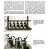 A page from "The Hybrid Electric Home" by Schiffer Publishing, Ltd. features text and vintage images of early batteries, highlighting their role in advancing renewable energy and efficient electricity generation.