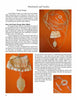 The Wire & Fused Jewelry guide by Schiffer Publishing, Ltd. shows how to make wire jewelry—necklaces and pendants with prong settings and shell accents—using step-by-step text instructions and close-up photos on an orange background.