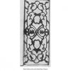 Black and white photo of ornate wrought iron balcony showing symmetrical, swirling patterns. Highlights antique ironwork from the Calzaioli Palace in Florence. Featured in "Italian Ironwork" by Schiffer Publishing, Ltd.