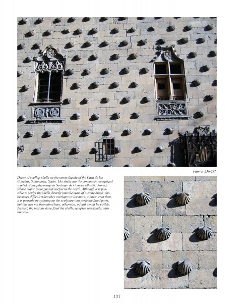 A close-up of a building highlighting intricate stonework, as featured in "Stone in Traditional Architecture" by Schiffer Publishing, Ltd.