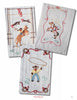 Cowboy Textiles from Schiffer Publishing, Ltd. features three embroidered cloths: one with “Happy Trails” and a cowboy on a rearing horse, another with two cowboys riding, and the third showing a lasso-swinging cowboy—ideal for vintage textile fans.