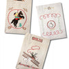 Cowboy Textiles by Schiffer Publishing, Ltd. features three embroidered cloths with vintage Western designs—a cowboy on a horse, a sheriff's badge reading “Hopalong Toffee,” and a cowboy roping a calf with “Hopalong Cassidy” and “BAR 20.”.