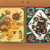 Classic Flash 2 by Schiffer Publishing, Ltd. features vibrant tattoo flash: a mythical lion-dog with flowers, two fighting tigers, four portrait frames with years (1963, 1975, 1987, 1998), and Horitoshi’s name above “2010.”.