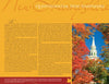 A vibrant autumn scene titled "New Hampshire" from Schiffer Publishing, Ltd. features orange and red foliage with a white church steeple under a blue sky, celebrating New Hampshire heritage on a warm orange and yellow background.