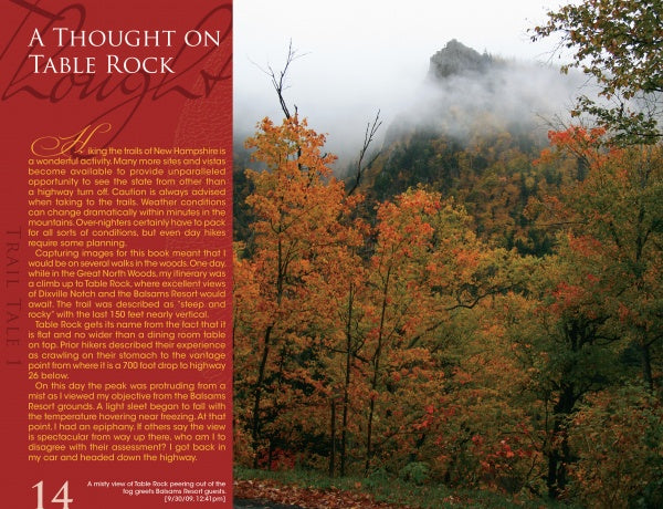 A scenic landscape with trees and a majestic mountain, capturing the essence of New Hampshire, from Schiffer Publishing, Ltd.