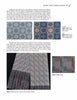 A page from Weave Classic Crackle & More by Schiffer Publishing, Ltd. shows photos of blue, gray, and tan woven samples with descriptions and diagrams explaining crackle weave patterns, treadling options, and design methods.