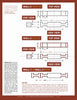Diagram from Schiffer Publishing’s "Make Your Own Building Blocks and Build A City" compares nominal and actual dimensions of WALL-3 blocks, with labeled views, an abutting WALL-1 example, notes, and measurements on a gridded brown background.