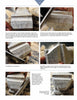 A step-by-step guide with five photos from "Carving a Bear in Soapstone" by Schiffer Publishing, Ltd. shows hands using carving techniques and files to create and refine detailed patterns on a block, ensuring precise, symmetrical results.