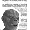 A magazine page from Paranormal Unwrapped by Schiffer Publishing, Ltd. features text on reptilian creatures and a grayscale illustration of a humanoid with scaled, reptile-like skin—ideal for paranormal enthusiasts or those interested in demonology.