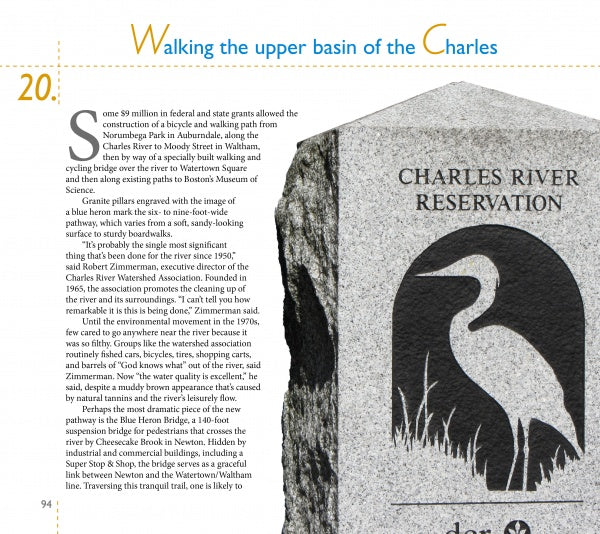 Inspired by Boston’s Charles River, The Charles River by Schiffer Publishing, Ltd. captures the city’s vibrant history in stone.