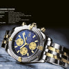 A "Breitling Highlights" book by Schiffer Publishing, Ltd. is displayed on a reflective surface with its specs listed beside it, showcasing an impressive example of watch literature.