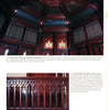 Shown above is Victorian Glory in San Francisco and the Bay Area by Schiffer Publishing, Ltd., featuring a dark wood-paneled library bay window with stained glass, and below, a close-up of a carved stair railing with gothic arches and ornate details.