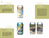 A page features "Canned!" from Schiffer Publishing, Ltd., showcasing two Blue Blood Brewing Company beer cans—834 Heavy as Ale and 1327 Pid’s ESB—with close-up/reverse images, detailed descriptions, and local craft beer history.