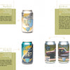 A page features "Canned!" from Schiffer Publishing, Ltd., showcasing two Blue Blood Brewing Company beer cans—834 Heavy as Ale and 1327 Pid’s ESB—with close-up/reverse images, detailed descriptions, and local craft beer history.